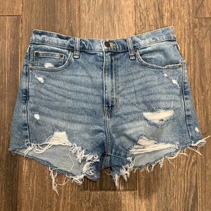 Abercrombie Distressed Denim High Rise Shorts 29/8